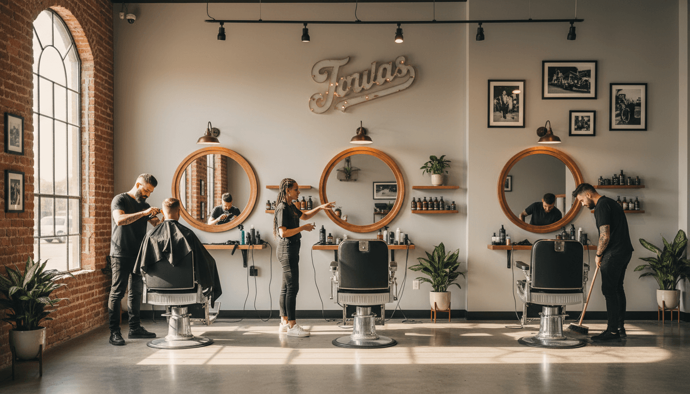 Modern Miami barbershop interior