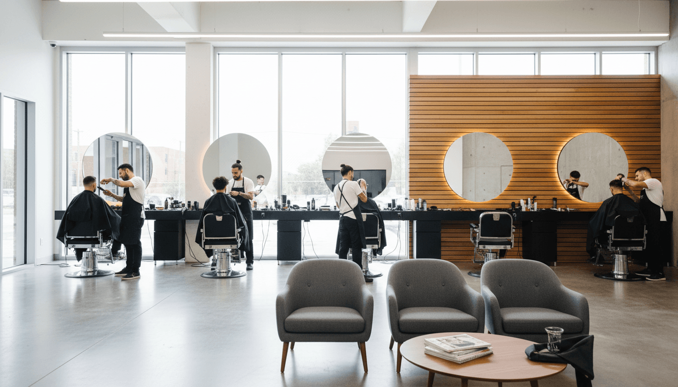 Professional barbershop workstation and tools